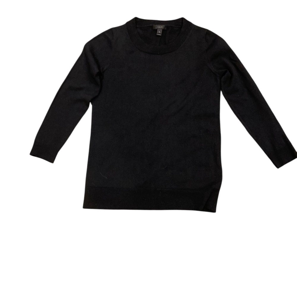 2 J. Crew Womens 100% Merino Wool Pull Over Round Neck XS Shirts 1 Blk 1 Maroon - Picture 2 of 16